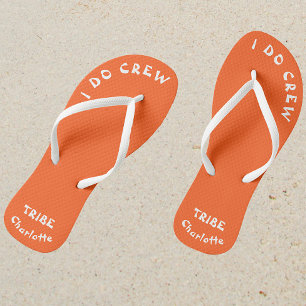 Chanclas Tribu de novias Yo Sí Crew Neon Naranja