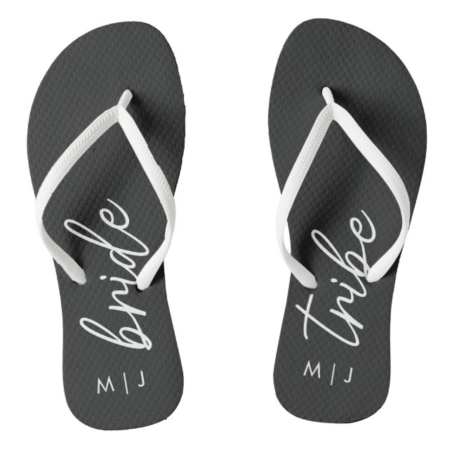 Chanclas Tribuna de novias | Monograma de soltera (Plantilla)