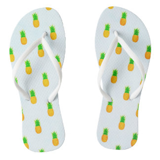 Chanclas Tropical Amarillo Estampado de Piña Playa