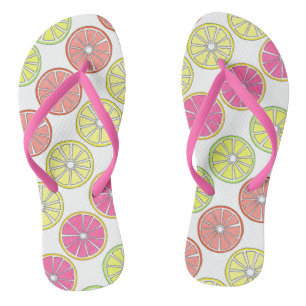 Chanclas Tropical Fruit Naranja Lemon Lime Grapefruit Slice