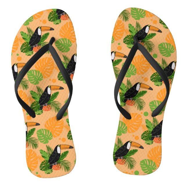 Chanclas Trópico Toucan Bird Seamless Pattern (Plantilla)
