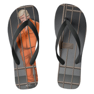 Chanclas Trump en la cárcel: "Flip Flops" de adultos