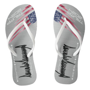 Chanclas Trump Maga Flip Flops para adultos, Straps delgado