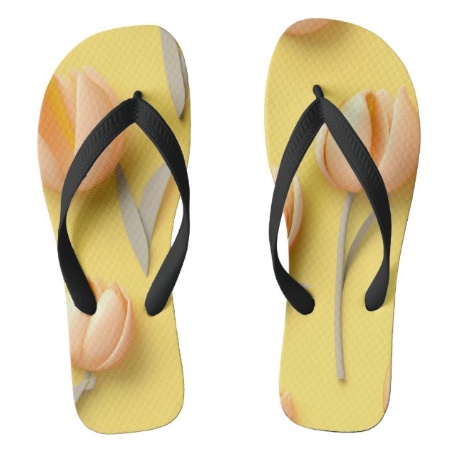 Chanclas Tulipán 3D amarillo FLowers Flip Flops (Plantilla)