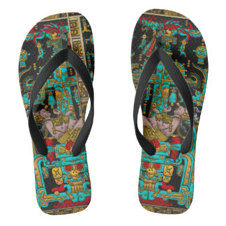 Chanclas Tumba de Pakal - Astronauta palenque en color