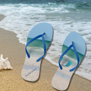 Chanclas Tumbonas De Playa En La Isla De Sanibel, Florida