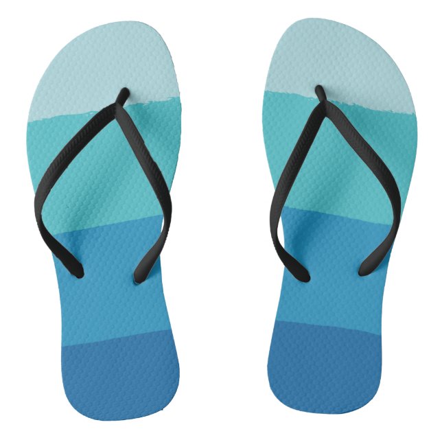 Chanclas Turquesa Casuales de 4 Franjas para Hombr (Plantilla)