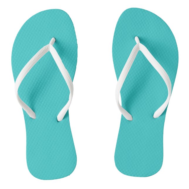 Chanclas turquesa lisas (Plantilla)