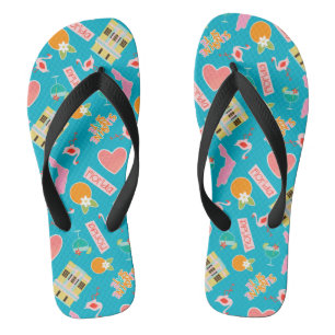 Chanclas Turquesa patrón de diversión de Florida