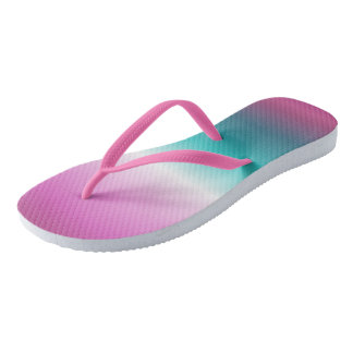 Chanclas turquesa verde azulada de color rosa gitano aqua m