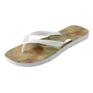 Chanclas Turquesa y Mármol de Óxido Abstracto en Remolino