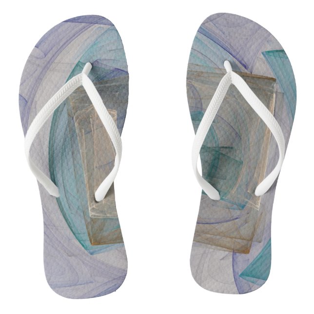Chanclas Turquesa y Púrpura Abstracto (Plantilla)