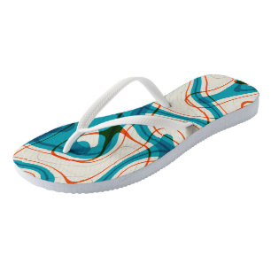 Chanclas Turquesa y Red Swirls