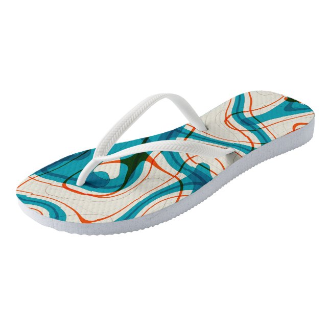 Chanclas Turquesa y Red Swirls (Angular)