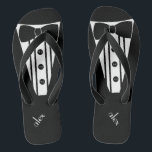 Chanclas Tuxedo color personalizar - Groomsmen<br><div class="desc">El toque perfecto para su playa o boda junto a la piscina. PERSONALIZAR EL COLOR- Flip flops con un esmoquin formal negro, camisa blanca e imagen de corbata de arco. Tus padrinos te ayudarán a casarte con estilo con estos "Flip-Flops formales de Tuxedo" ¡Añade un estilo boda para las damas...</div>