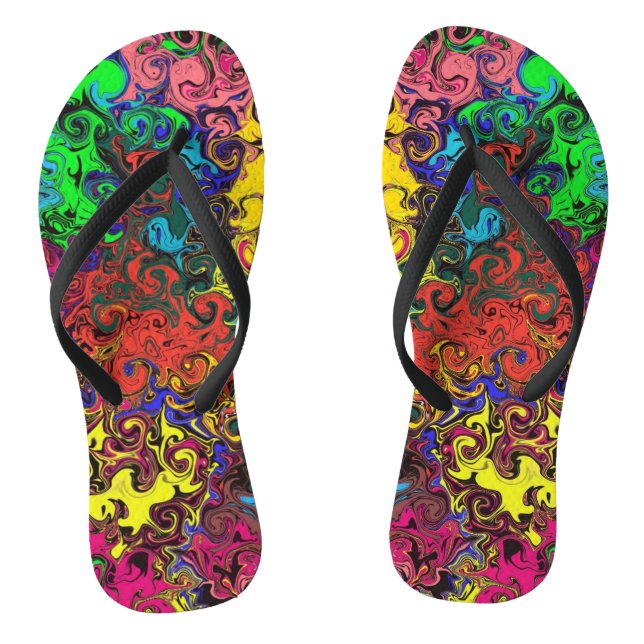 Chanclas Twirlers de color abstracto / (Plantilla)