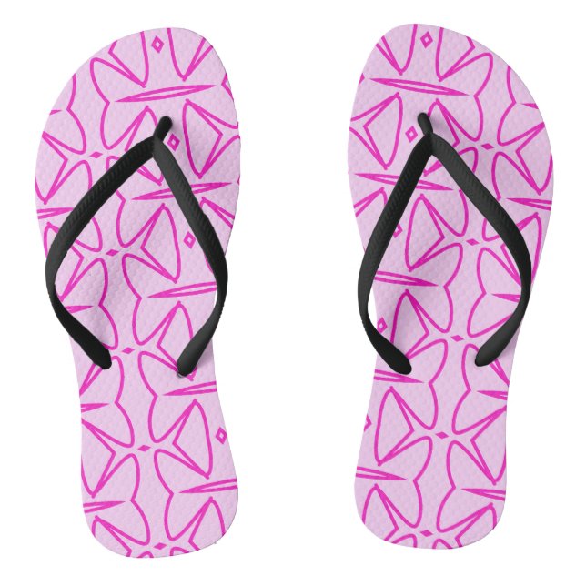 Chanclas Two Toned Pink Pattern Flip Flops (Plantilla)