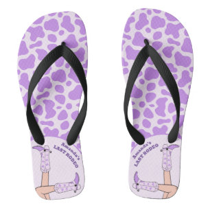 Chanclas Última pieza de soltera de novia rodeo morada