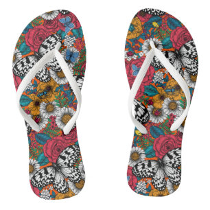 Chanclas Un jardín colorido