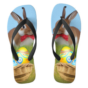 Chanclas Un lindo conejo de Pascua para un ánimo positivo