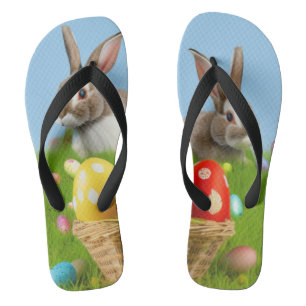 Chanclas Un lindo conejo de Pascua para un ánimo positivo