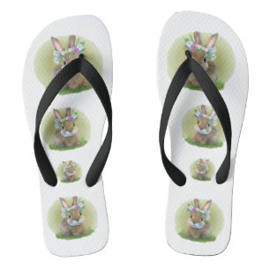 Chanclas Un lindo conejo de Pascua para un ánimo positivo