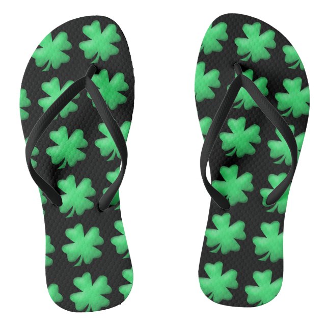 Chanclas Un Shamrock irlandés alegre (Plantilla)