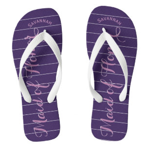 Chanclas Una empleada doméstica de honor morado o de cualqu