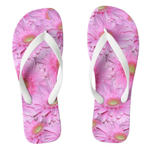 Chanclas Una sinfonía de gerberas rosadas,