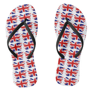 Chanclas Union Jack British Flag With Grunge