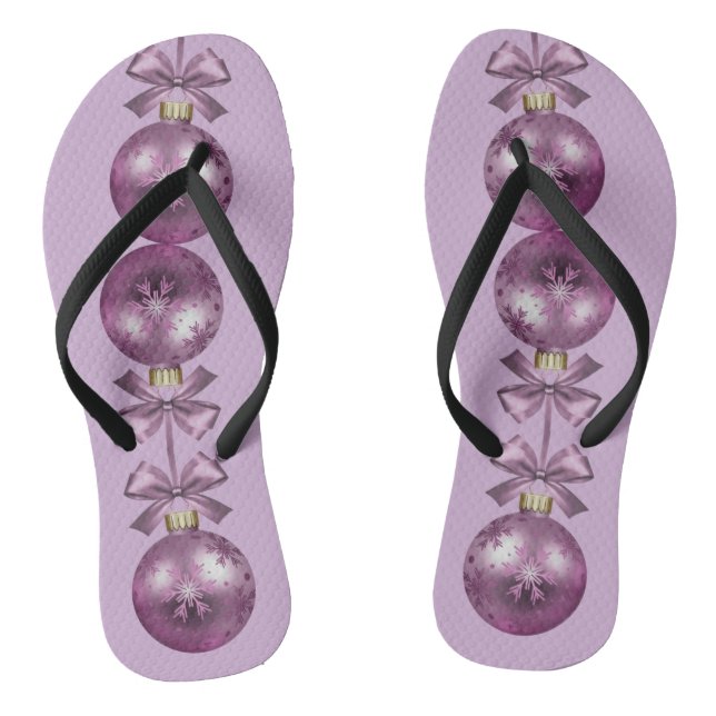 Chanclas Vacaciones de los Ornamentos de Violet navidades (Plantilla)