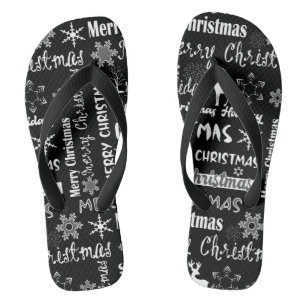 Chanclas vacaciones de navidades, patrón de Navidades