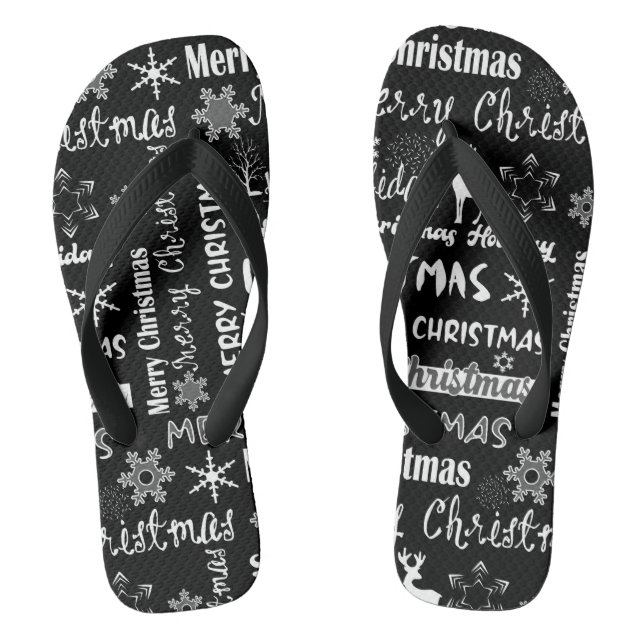 Chanclas vacaciones de navidades, patrón de Navidades (Plantilla)