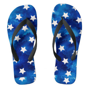 Chanclas Vacaciones de verano azules de las estrellas blanc