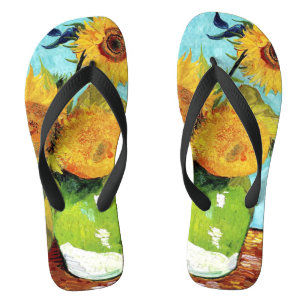 Chanclas Vase con tres girasoles (1888) Van Gogh Unisex