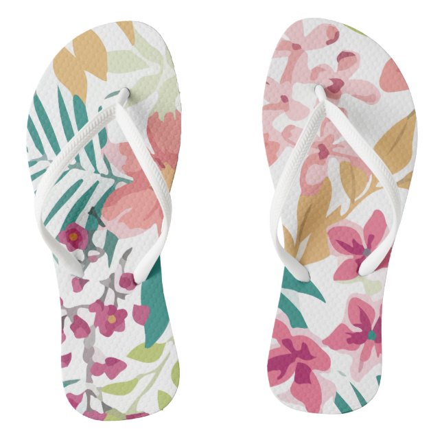 Chanclas Vector de planta de flores tropicales (Plantilla)