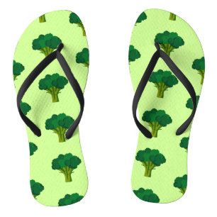 Chanclas Vegetales verdes de brócoli sanos