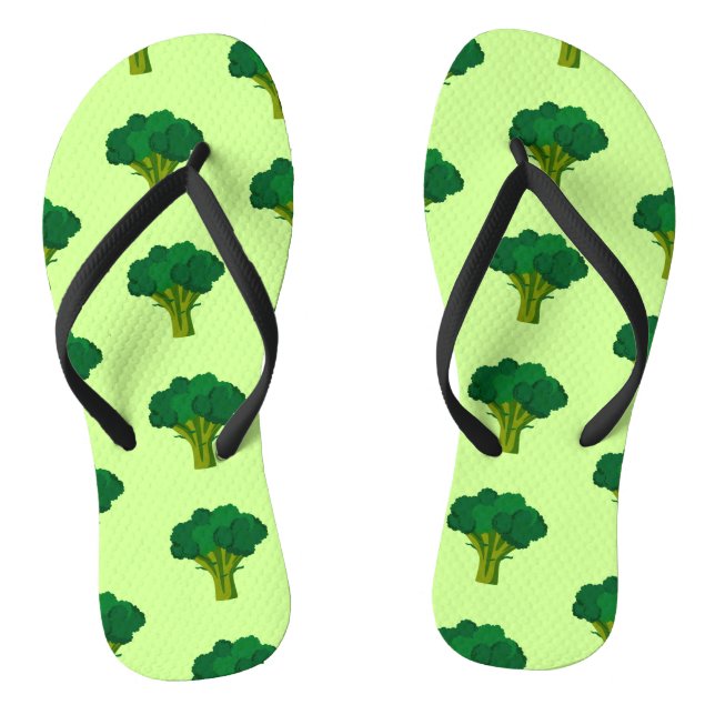 Chanclas Vegetales verdes de brócoli sanos (Plantilla)
