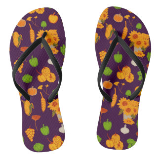 Chanclas Veggie Y Fruta De Cosecha Saludable De Otoño