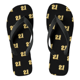 Chanclas Veintiún globos acuáticos dorados en negro