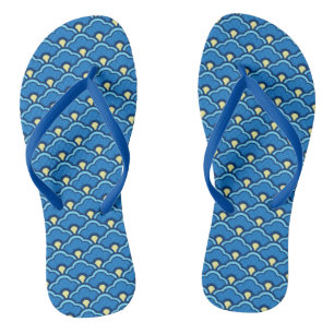 Chanclas Veneras Chinas Deco, Azul Océano e Índigo
