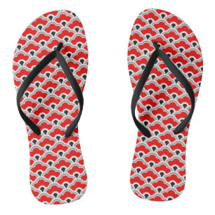 Chanclas Veneras Chinas Deco, Rojo, Gris, Negro y Blanco