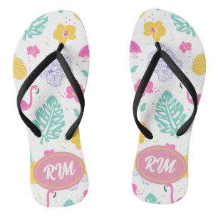 Chanclas Verano de Flamingo Tropical y Flip Flops de piña