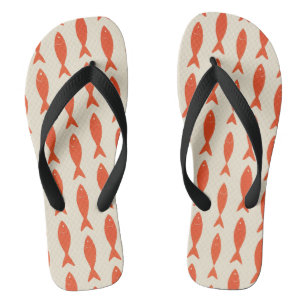 Chanclas Verano de los pescados de sardinas rojas