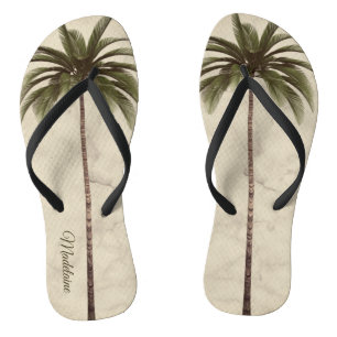 Chanclas Verano elegante del árbol de palmeras tropical