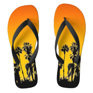 Chanclas Verano interminable Palm Trees Sunset Naranja Amar