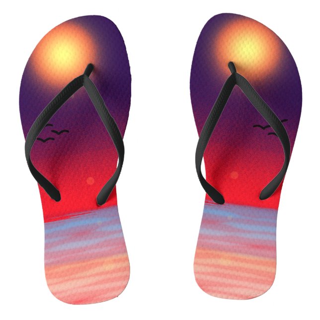 Chanclas Verano Morado Playa Sol Ardiente (Plantilla)
