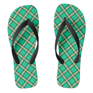 Chanclas Verde beige , patrón plateado