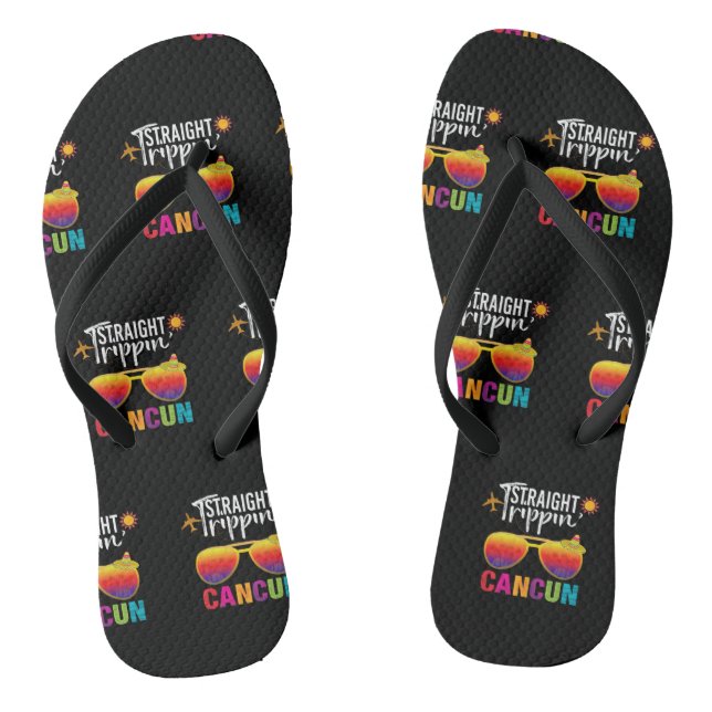 Chanclas Viaje directo a Cancún México vacaciones  (Plantilla)