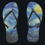 Chanclas Vicent Van Gogh Starry Night Vintage Bella Artes<br><div class="desc">Vicent Van Gogh Starry Night Vintage Bella Artes Flip Flops</div>